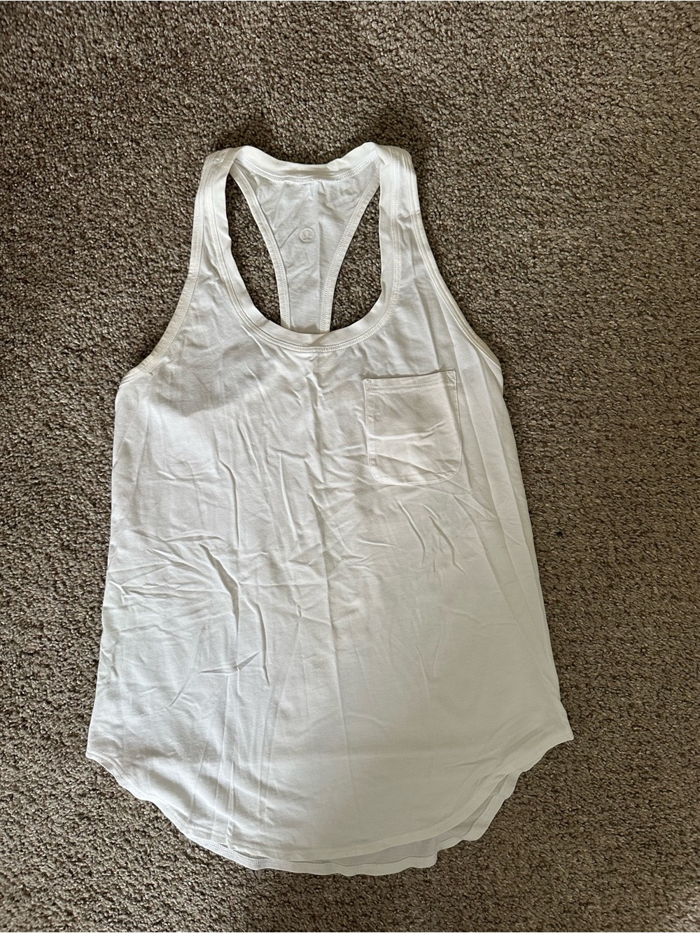 lululemon athletica White Racerback Pocket Tank